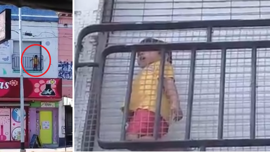 Video indignante: dejaron a un nene encerrado en el balcón de un jardín de Avellaneda