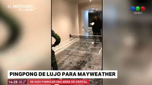 El nuevo lujo de Floyd Mayweather: una mesa de cristal para jugar ping pong