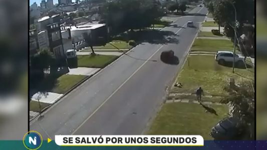 Salió a sacar la basura y se salvó de milagro