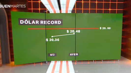 El dólar alcanzó un nuevo récord histórico: cerró en $ 20,48