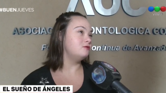 El sueño de Ángeles: tiene síndrome de Down y se recibió de asistente dental