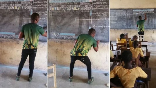 La historia detrás del profesor que enseña computación en un pizarrón y se volvió furor en el mundo