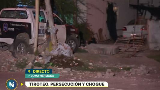 Tiroteo, persecución y choque en Loma Hermosa