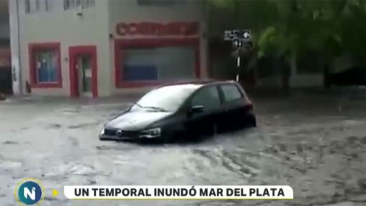 Un temporal inundó Mar del Plata