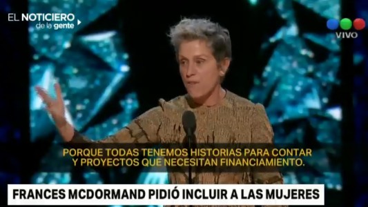 Aplauso de pie para el discurso de Frances McDormand en los Oscar