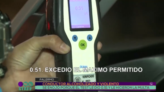 Conductor alcoholizado y violento en Palermo