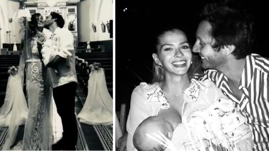 ¡No fue un casamiento! La China Suárez y Benjamín Vicuña bautizaron a Magnolia