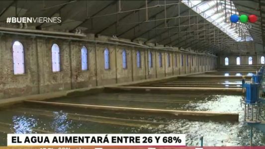 Aumenta el agua hasta un 68%