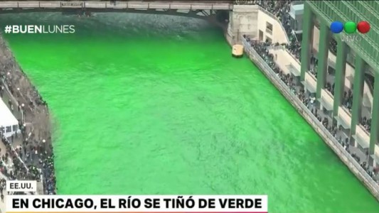 El río verde de Chicago por San Patricio