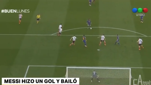 Messi convirtió un gol en el triunfo ante Athletic Bilbao y bailó para festejar