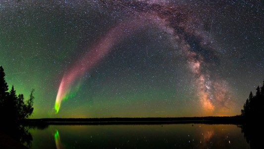 Primer avistamiento de la aurora Steve