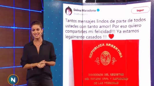 ¡Se casó Dalma Maradona!