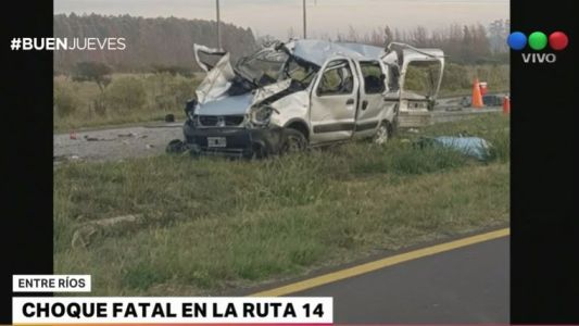 Chocaron un micro y una camioneta en Entre Ríos: seis muertos