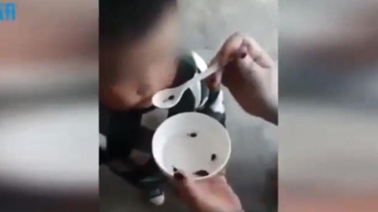 Polémica en las redes: una madre alimenta a su hijo con renacuajos vivos