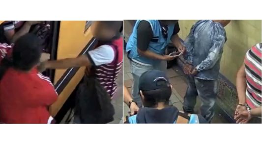 Video: el momento en que arrestaron a cuatro "pungas" en el subte