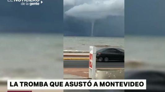 La tromba marina que se vio desde Montevideo