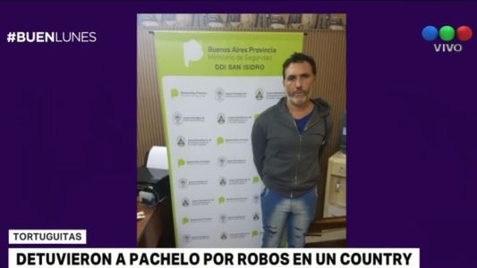 Detuvieron a Nicolás Pachelo por robos en un country de Pilar