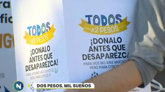 "Todos x 2 pesos": lanzan colecta de billetes para equipar escuelas rurales del interior