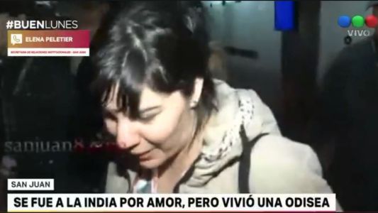Rescatan a una joven sanjuanina que se enamoró por Facebook, viajó a la India y vivió un calvario
