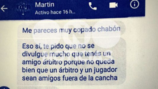 "Te doy la llave de mi casa": los chats que comprometen al árbitro acusado de abusos en Independiente