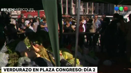 Verdurazo en Plaza Congreso, día dos