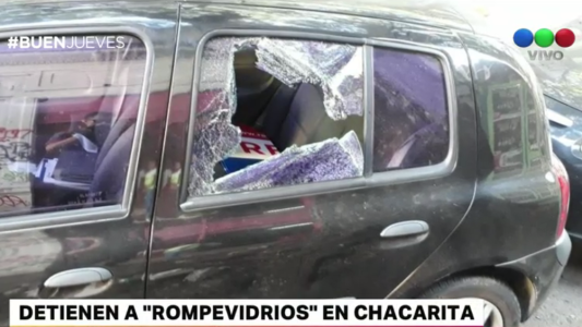 Detuvieron a "rompevidrios" en Chacarita