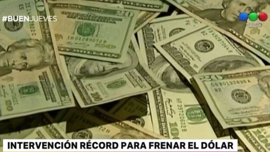 Venta récord de dólares para frenar al tipo de cambio