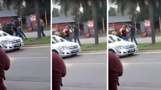 VIDEO: Un conductor golpeó ferozmente a un policía que lo detuvo en un control de rutina