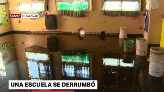 Tormenta en Buenos Aires: se voló el techo de una escuela de El Palomar