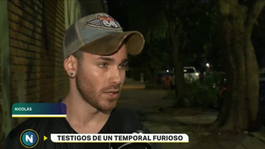 Testigos de un temporal impensado registraron estos momentos