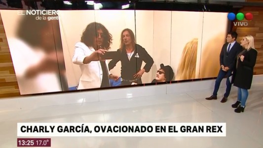 Los Caniggia estuvieron en el camarín con Charly García