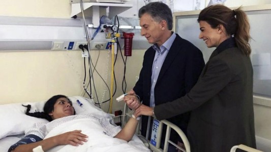 Macri y Awada visitaron a la policía baleada en el ataque a la comisaría de San Justo