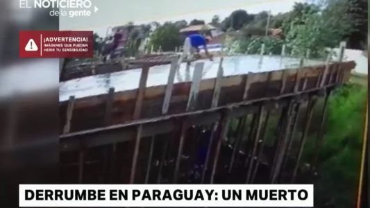 Video: así se derrumbó una obra en Paraguay
