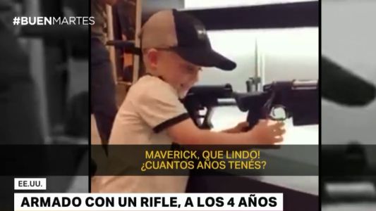 Armado con un rifle a los 4 años