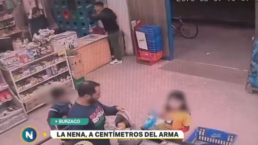 Violento robo en un supermercado de Burzaco: una nena, a centímetros del arma
