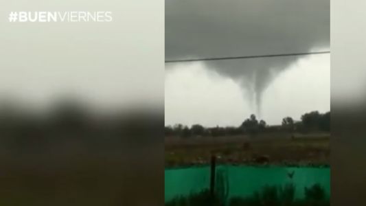 Sólo un susto: un mini tornado en Tigre