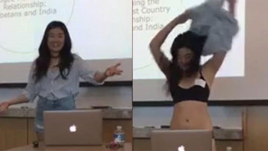 Se desnudó para protestar contra una profesora que la criticó por llevar minishort