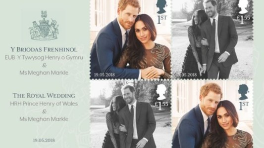 Así son las estampillas reales de la boda del príncipe Harry y Megan Markle