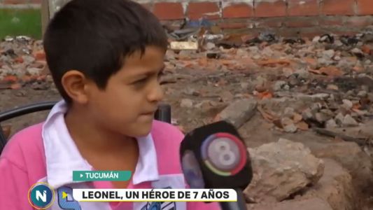 Leonel, el héroe de 7 años que salvó del fuego a sus tres sobrinas
