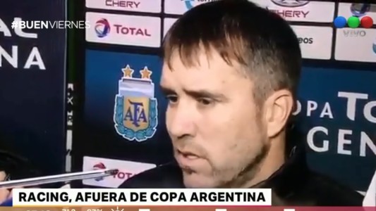 "Fue un papelón", dijo Coudet tras la eliminación de Racing en la Copa Argentina