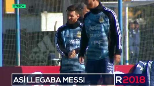 Llega Messi al predio de la AFA