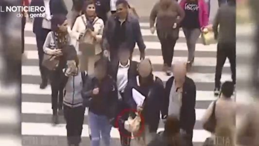 Video: punguista en acción en calle Florida
