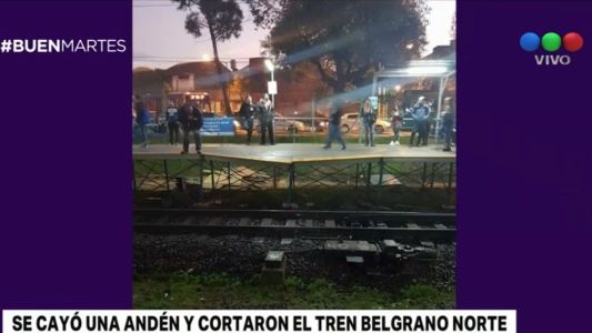Se rompió un andén provisorio del ferrocarril Belgrano Norte
