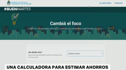 "Cambiá el foco": lanzan una calculadora para estimar ahorros