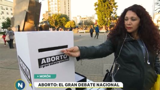 Aborto, el gran debate nacional: la urna de Telefe Noticias en Neuquén