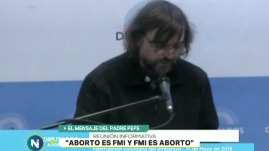 El Padre Pepe afirmó que el aborto es promovido por el FMI
