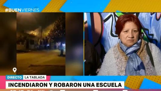 Video: incendiaron y robaron una escuela en La Tablada
