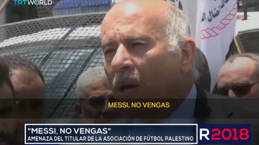 "Messi, no vengas": la amenaza del titular de la Asociación de Fútbol Palestino