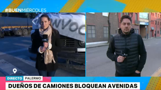 Dueños de camiones bloquean avenidas