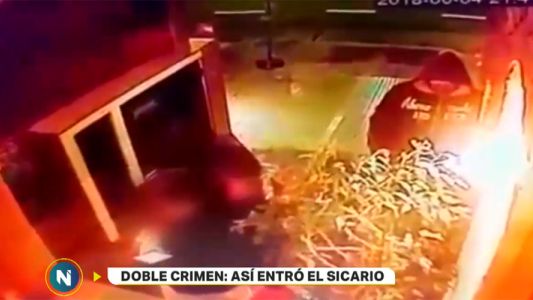 Doble crimen narco en Belgrano: el video de la entrada del sicario al edificio